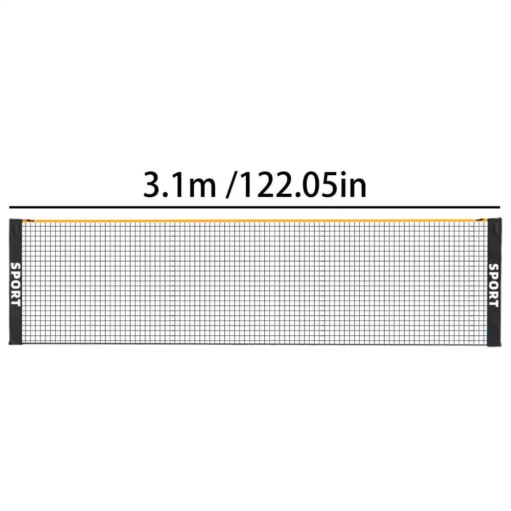 Filet de tennis et de volley-ball multisports pliable, réglable en hauteur, résistant aux intempérie