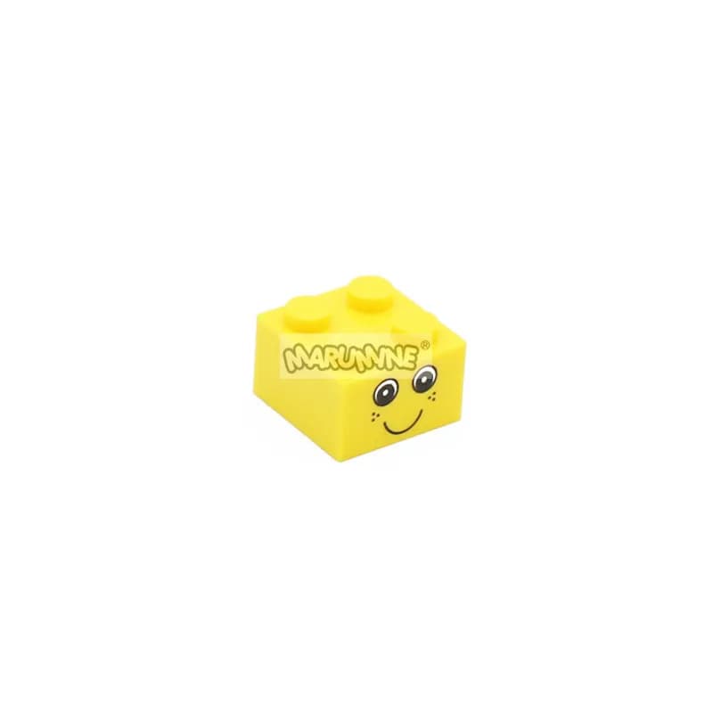 Marumine-Briques de construction 2x2 avec yeux College, robot, nuit, créatif, puzzle, accessoire, DI