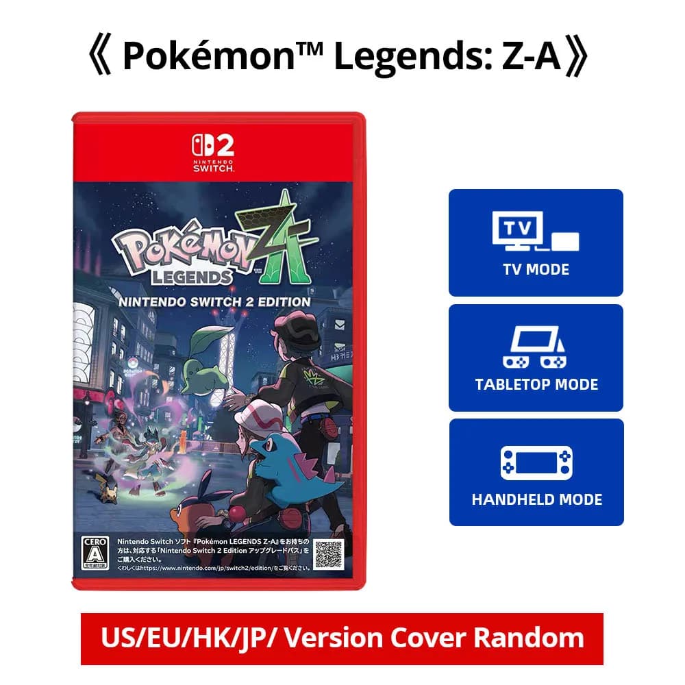 Pokemon Legends Z-A Juegos - Nintendo Switch 2 Games Deals 100% Officiel Carte de jeu physique RPG P