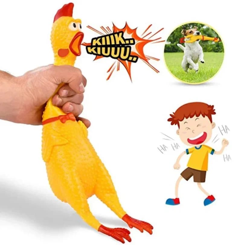 Jouet sonore Poulet qui crie pour animaux de compagnie, jouet pour chien, outil de décompression str