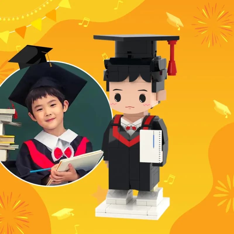 Blocs de construction cadeaux de remise de diplôme uniques pour enfants corps complet personnalisabl