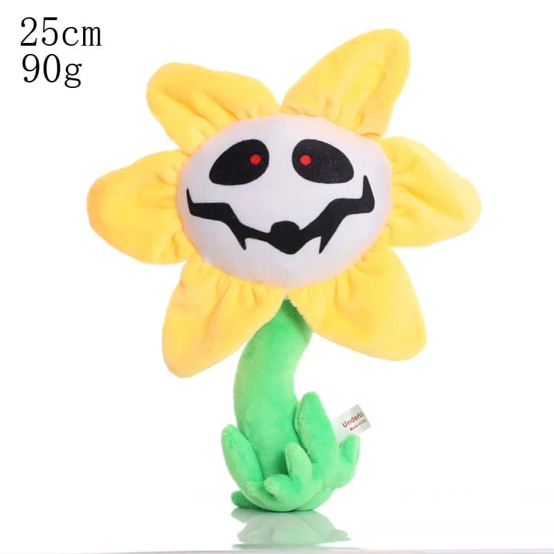 Peluche Mascotte de dessin animé Flowey, le Tournesol du jeu Undertale, 25 cm, Figurine de cosplay, 