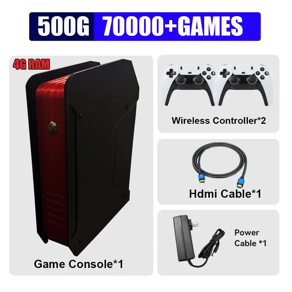Console de jeux vidéo rétro X4 pour la famille, 1 To, double système, processeur I3-3110M, prend en 