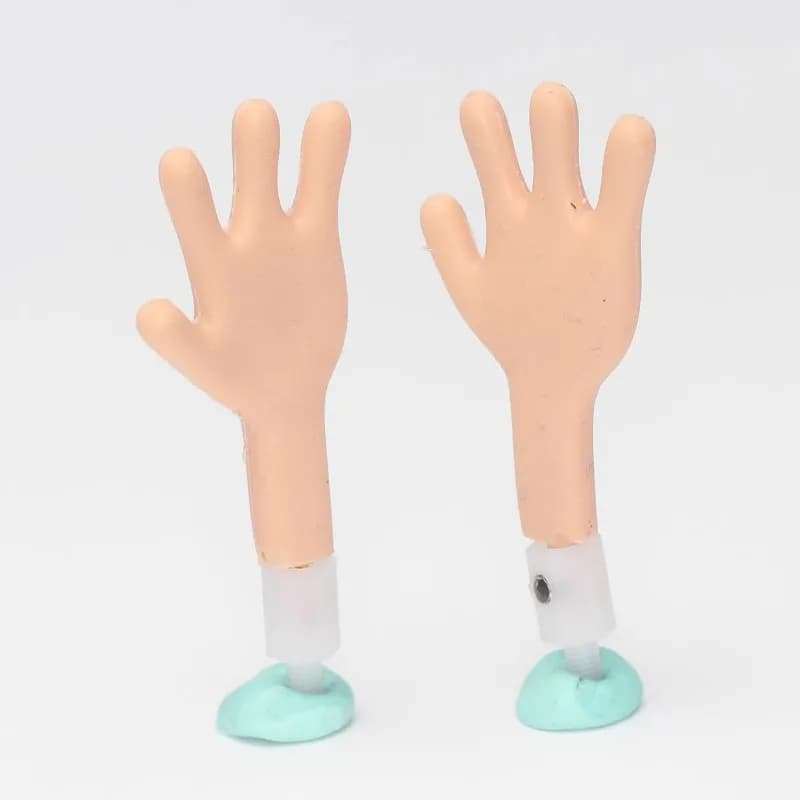 Poupée d'animation stop-motion, mains en silicone - Mini silicone moulable librement mobile - Paire 