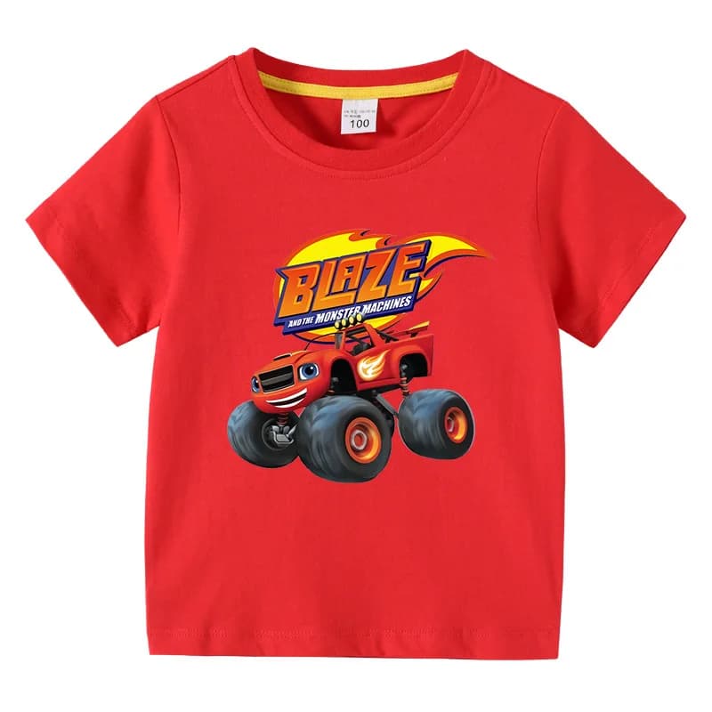 Blaze et les monstres Machines dessin animé enfants T-Shirts drôles bébé garçons Cool été t-shirt en