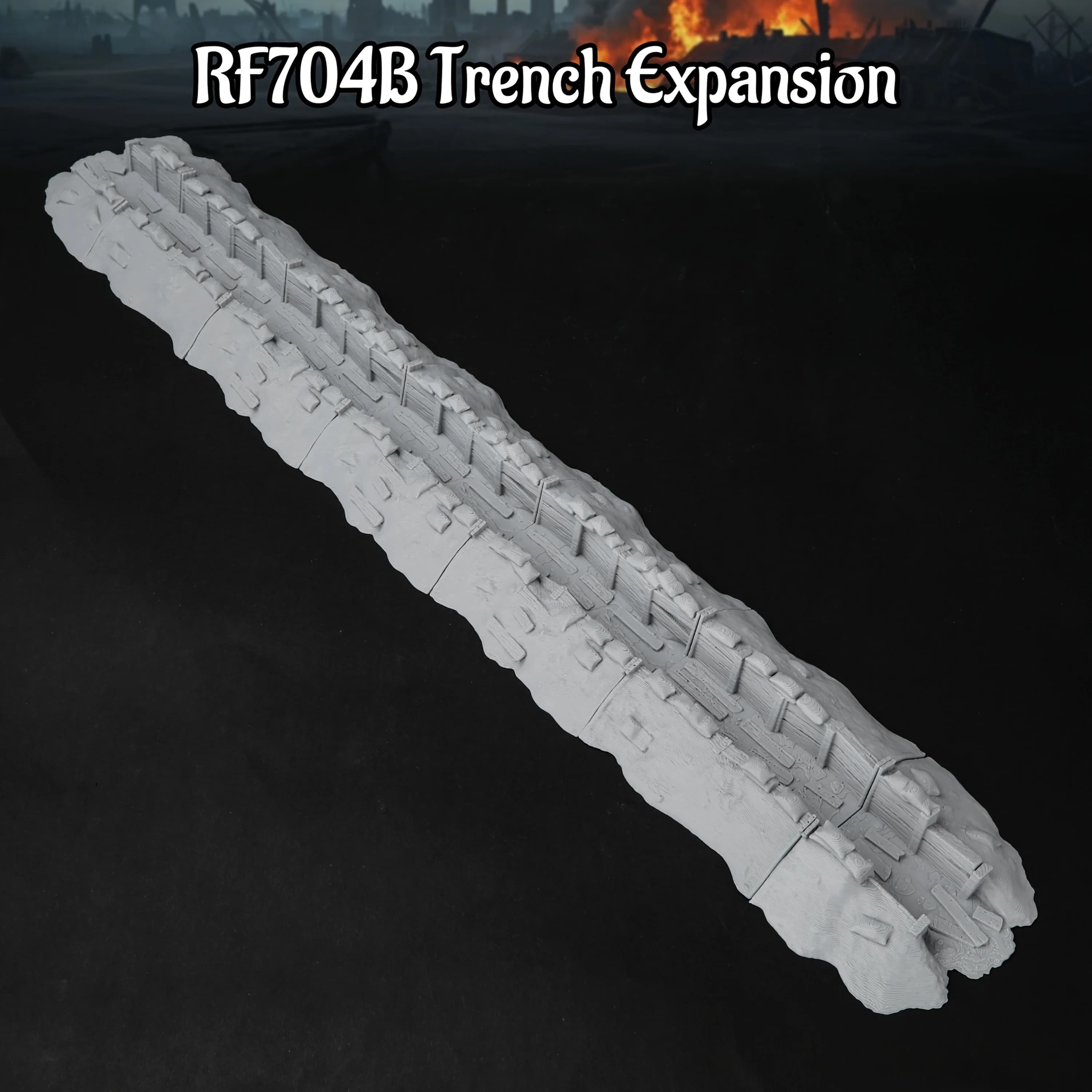 Ensemble de terrain miniature TTRPG Trench Fortress, système de tranchées complet pour table de jeu 
