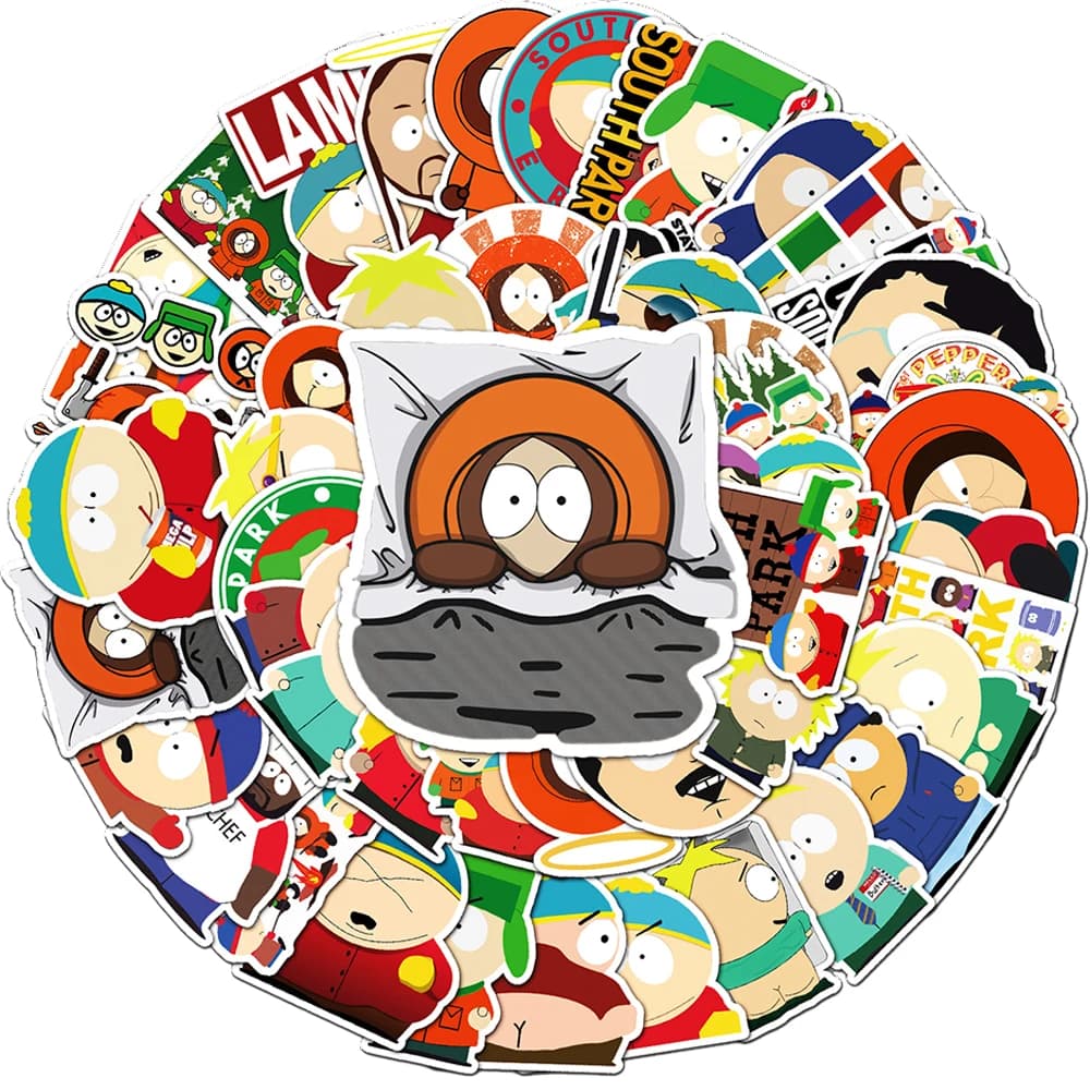 10/30/50pcs Parques Au Sud Dessin Animé Autocollants Jouets BRICOLAGE Téléphone Ordinateur Portable 