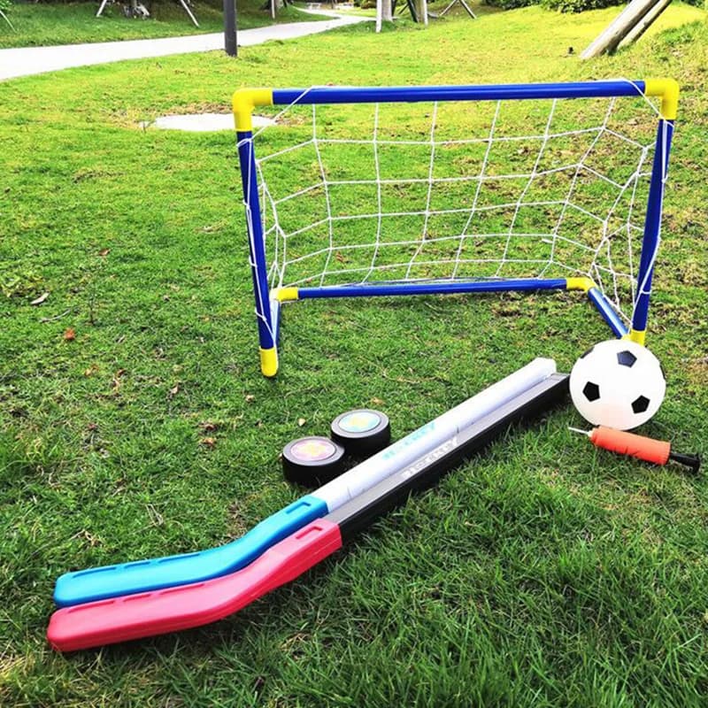 1 ensemble de but de football de Hockey 2 en 1, but de football en plastique de 60CM, articles de sp