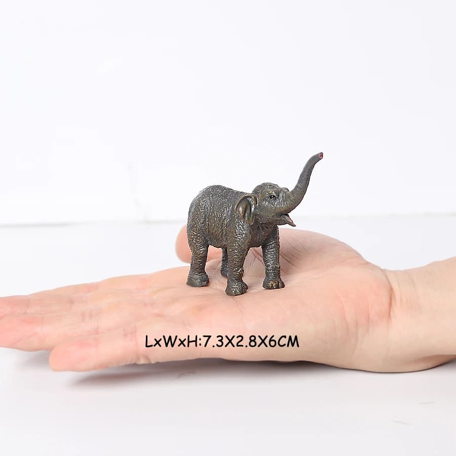 Figurines d'animaux de la Jungle, Figurine de mammouth, jouet d'éléphant, Figurines d'animaux en pla