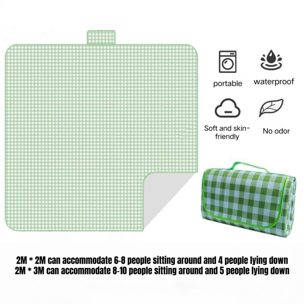 Tapis de pique-nique portable et imperméable pour camping en plein air, tapis de sol épaissi pour pl