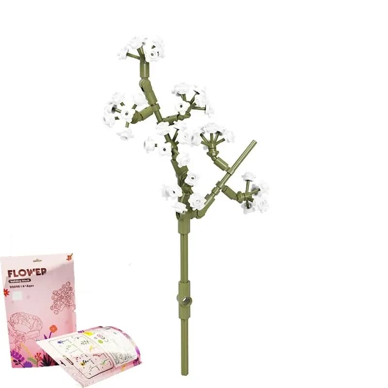 Modèle de fleur blocs de construction jouets enfants bricolage briques de construction éducatives jo