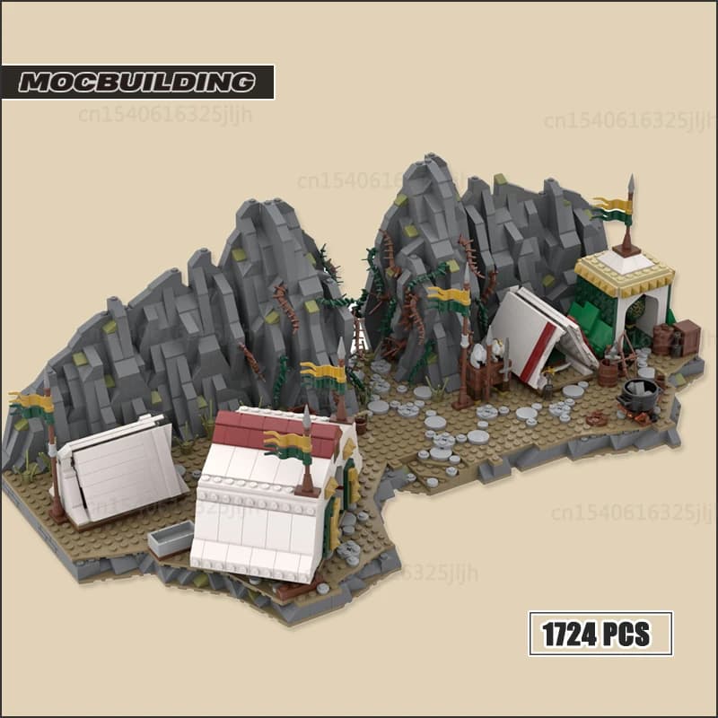 Blocs de construction du film Scence série UCS Moc, maréchalage à Dunharrow, technologie brique, bri