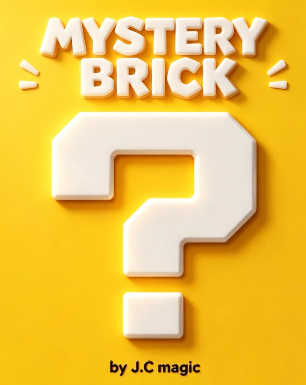 Mystery Brick par J.C. Magic : Boîte à questions, Gimmick de transposition de briques solides, Illus