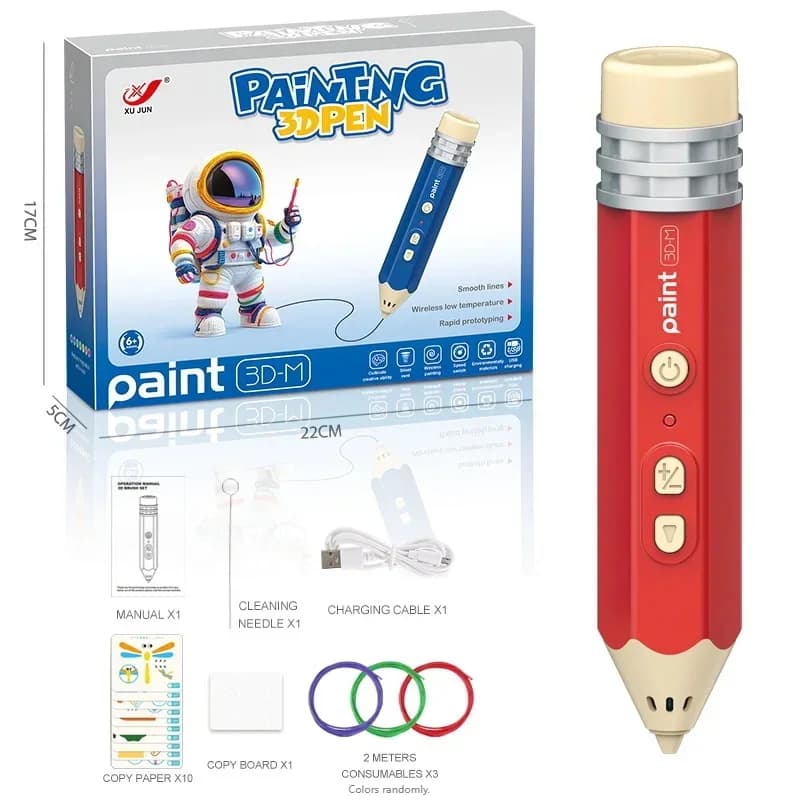 Ensemble de dessin de stylo imprimé en 3D, jouet de gribouillage créatif sans fil à basse températur