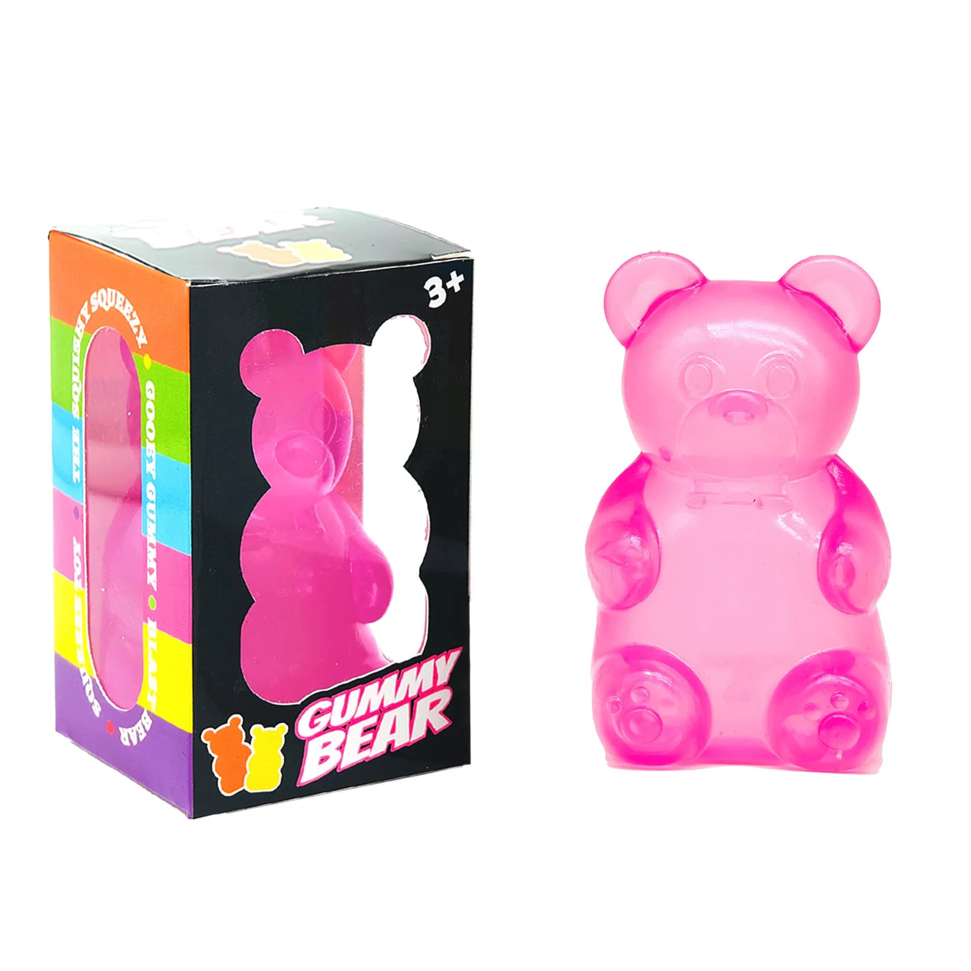 Cube anti-stress Little Bear à presser, outil sensoriel pour soulager l'anxiété, à récupération lent