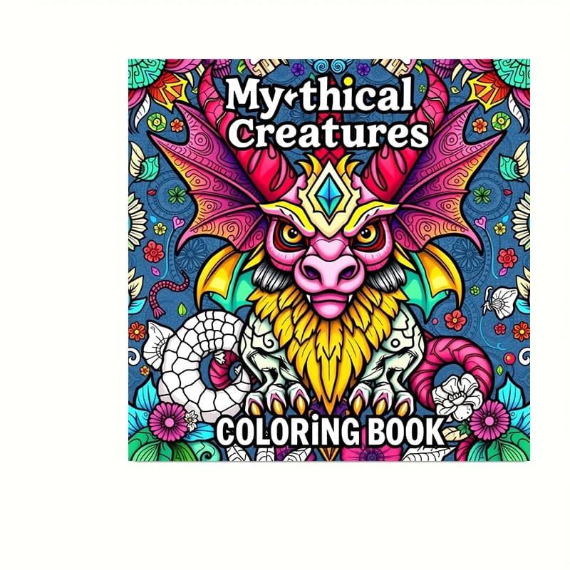 Livre de coloriage de créatures mythiques originales, 28 pages, pour adultes |   Livre de coloriage,