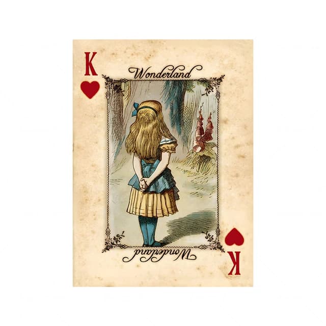 Affiches et imprimés d'Alice au pays des merveilles, cartes à jouer amusantes, peinture sur toile Vi