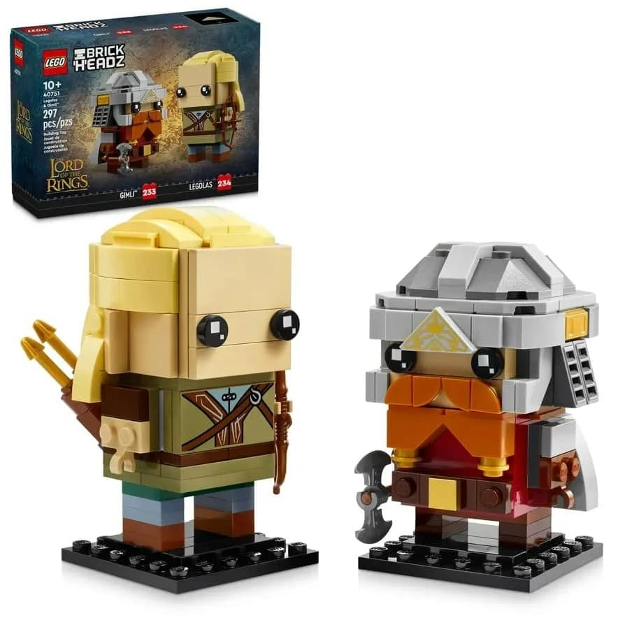 Lego BrickHeadz 40751 Seigneur des Anneaux ™   Légolas et Gimli ™   Ensemble de construction pour en