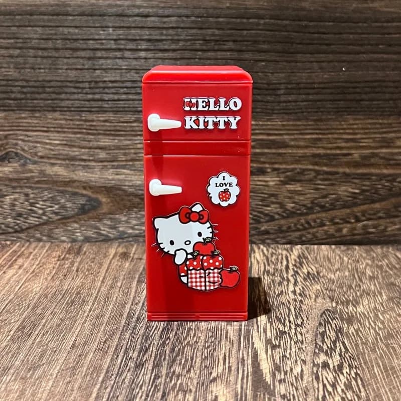 Mini réfrigérateur jouet Hello Kitty, mignon dessin animé, décoration de table, cadeau Kawaii pour e