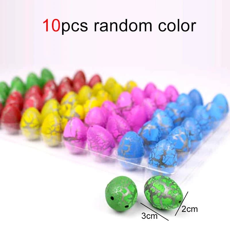 Mini œuf de dinosaure à couver, 10/20/60 pièces, œufs craquelés colorés, jouets amusants pour enfant
