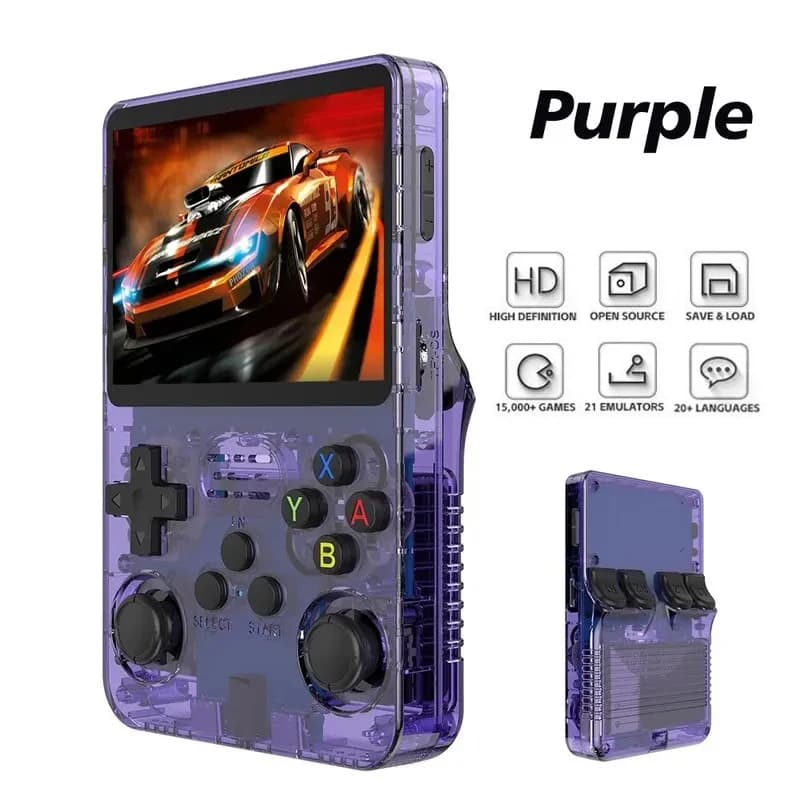 Console de jeu portable rétro R36S avec 20000 jeux, écran de 3,5 pouces, 64 Go, lecteur de jeux vidé
