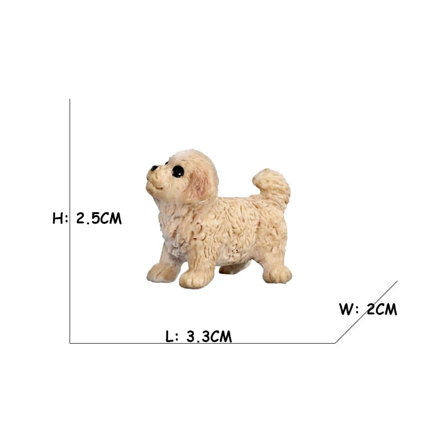 Ensemble de figurines réalistes d'animaux : modèles de chiots de rétriever, berger, saint-bernard, b