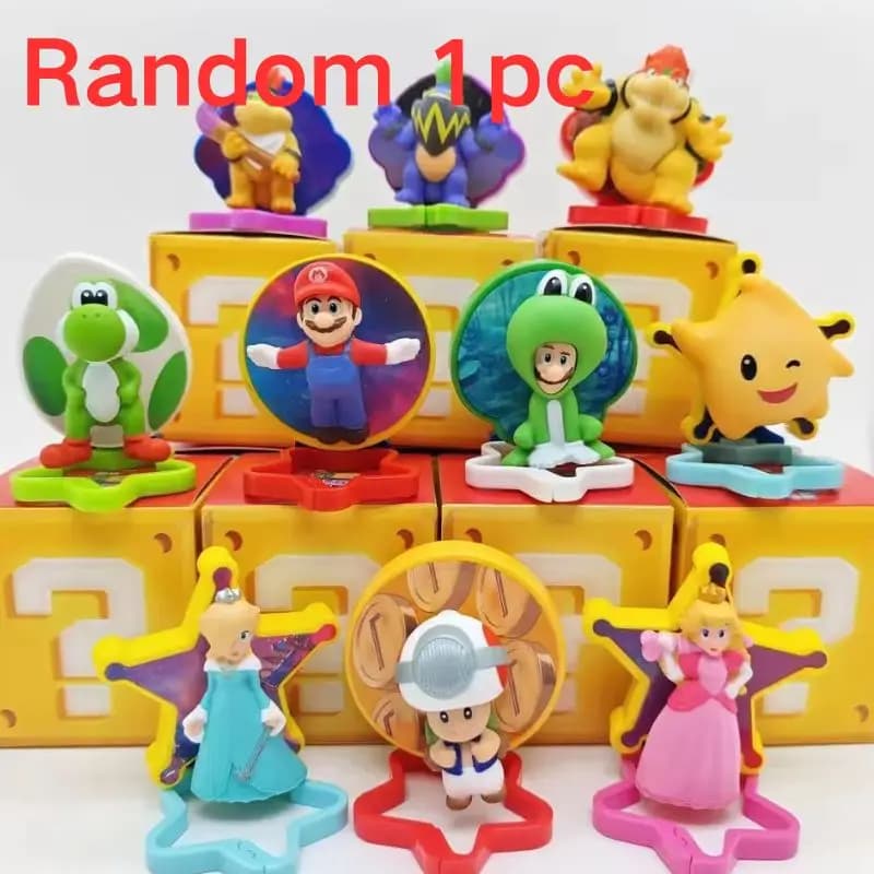2026 McDonald's Happy Meal Nouvelle Collection : Figurine Pendentif Super Mario Bros Yoshi Rosalina,
