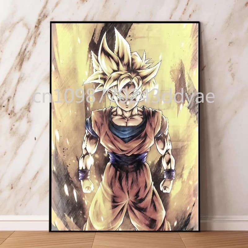 Animation classique Dragon Ball personnage Goku végéta affiche HD impression toile peinture chambre 