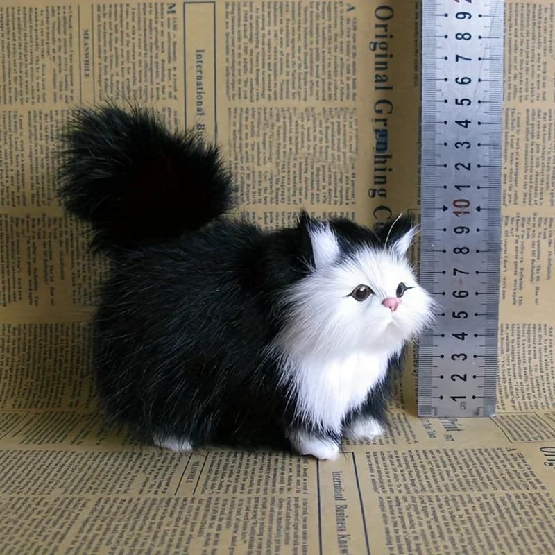 Jouet en peluche chat réaliste - Animal en peluche réaliste ultra doux |   Cadeau de Noël d'annivers