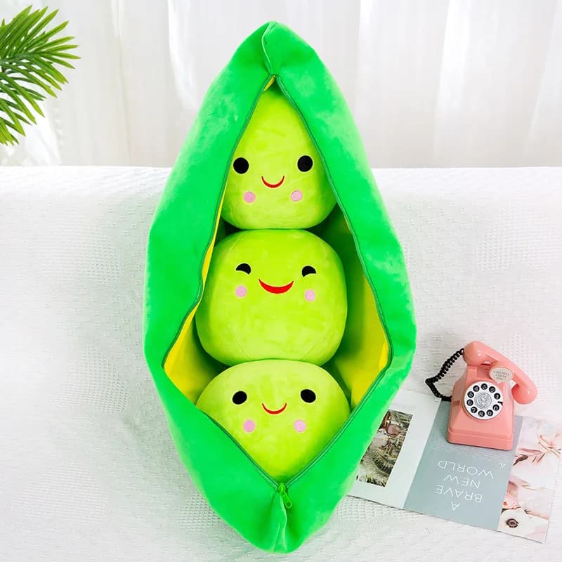 Jouet plante rempli de pois en peluche, mignon, pois créatifs pour enfants, poupée Kawaii, haricot, 