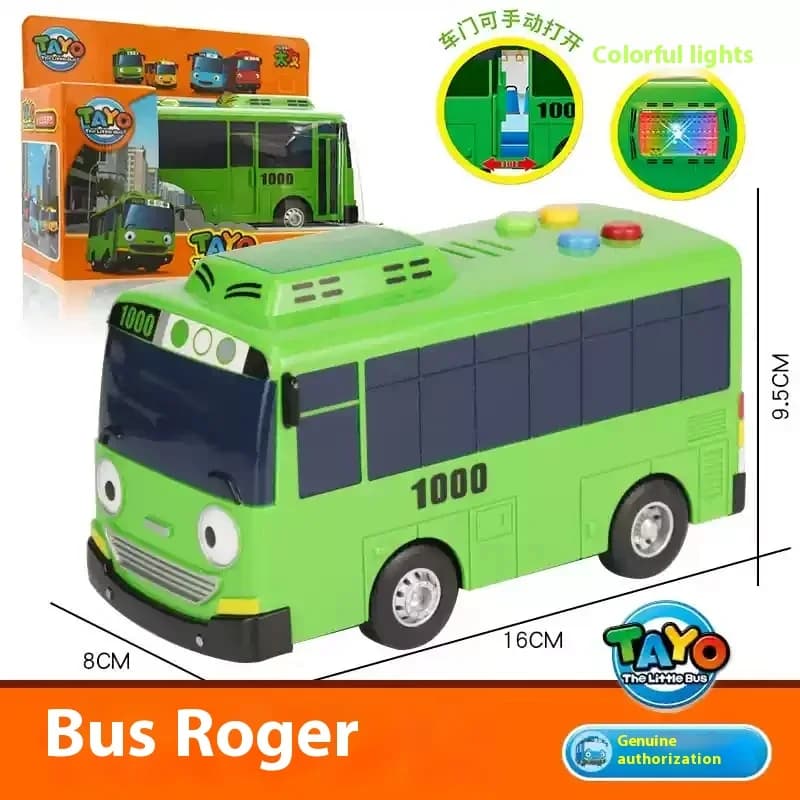 Tayo coréen le petit Bus voiture jouet de dessin animé originale de 16 cm, voiture à tirer et à fric
