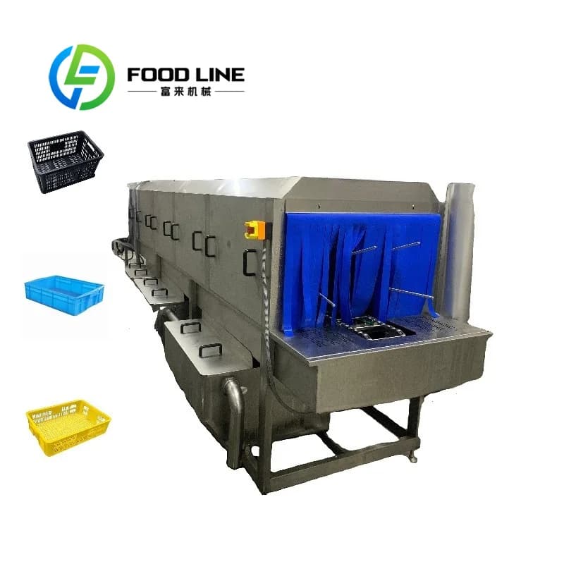 Laveuse de caisses automatique flexible à construction modulaire permettant une expansion ou une rec