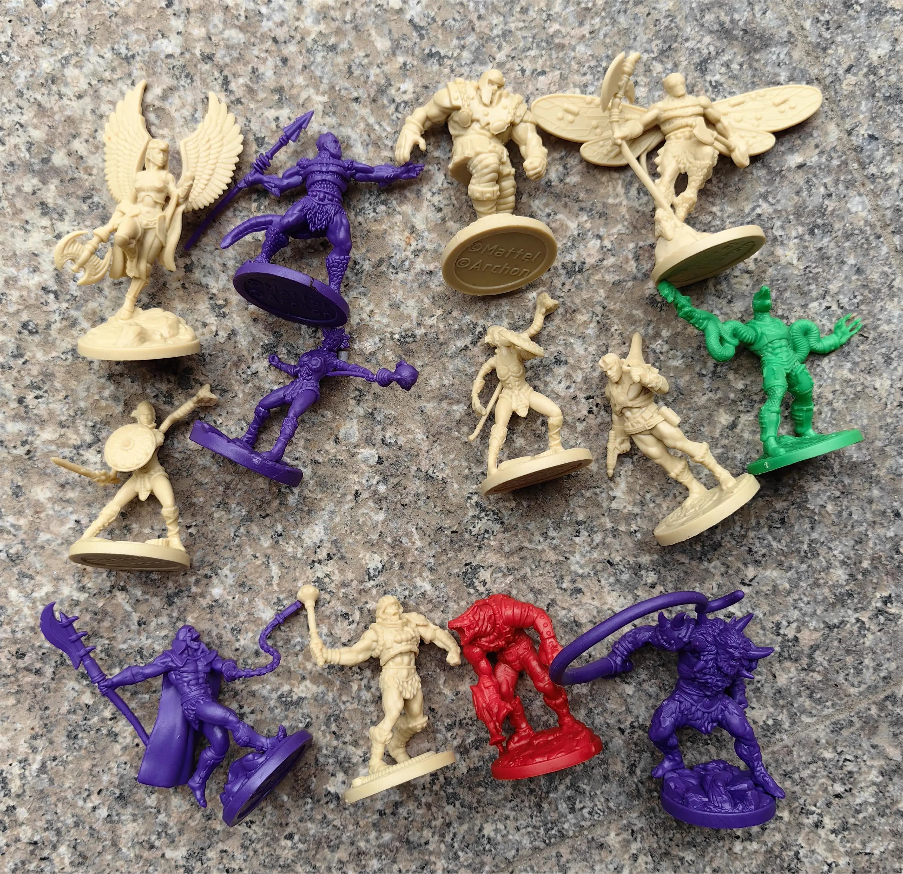 6 pièces Lot Monster Warriors héros jeu de société Miniatures Green Horde élémentaire maléfique Figu