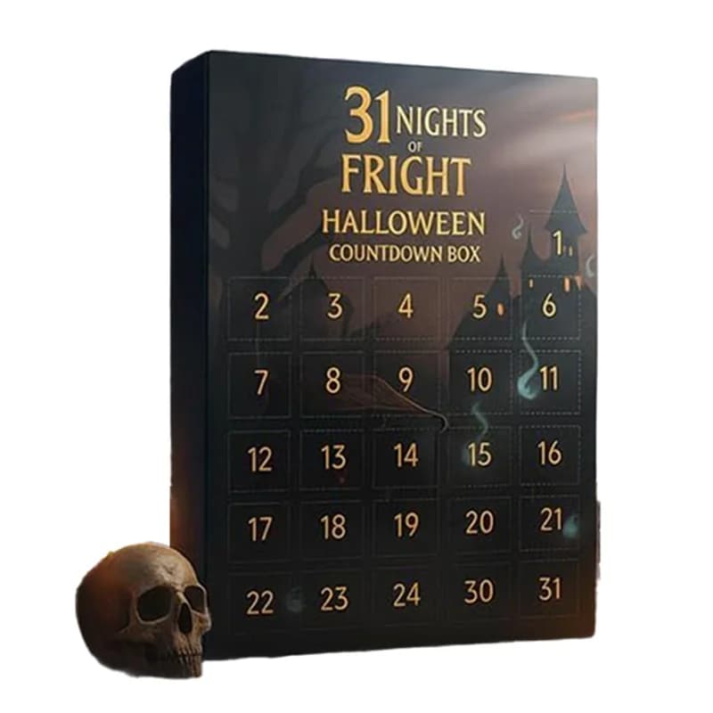 Boîte de compte à rebours d'Halloween 2025 à collectionner d'horreur, calendrier de l'avent de 31 nu
