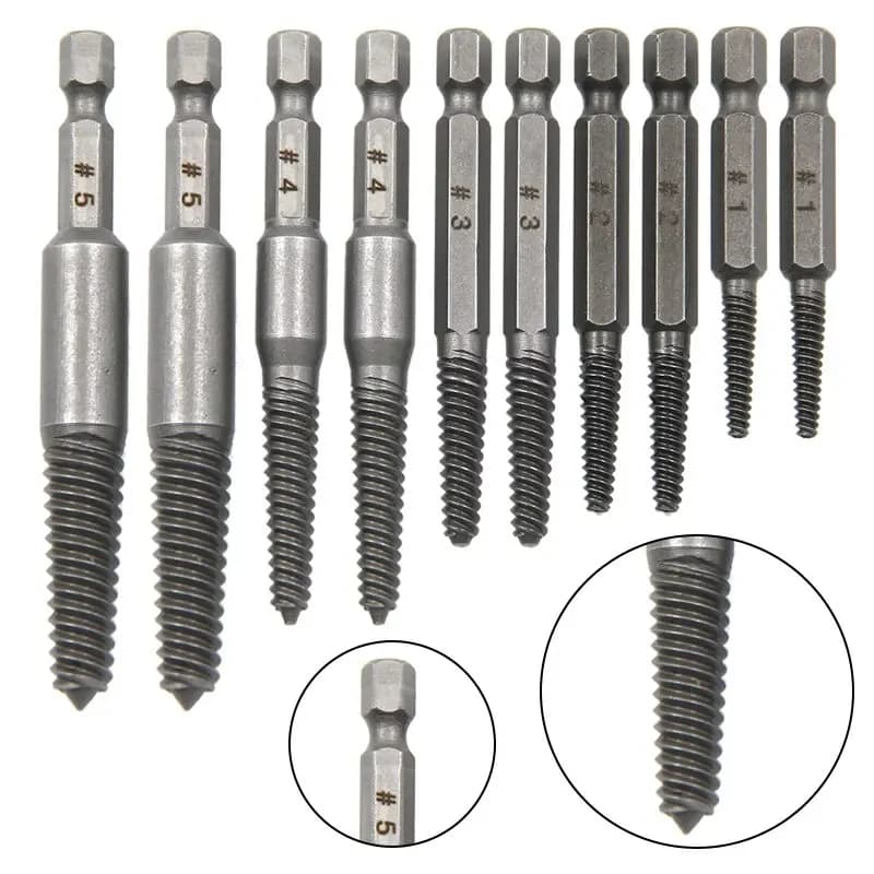 Extracteur de vis à tête cassée à tige hexagonale, tournevis à tête cassée pour sortir, ensemble d'o