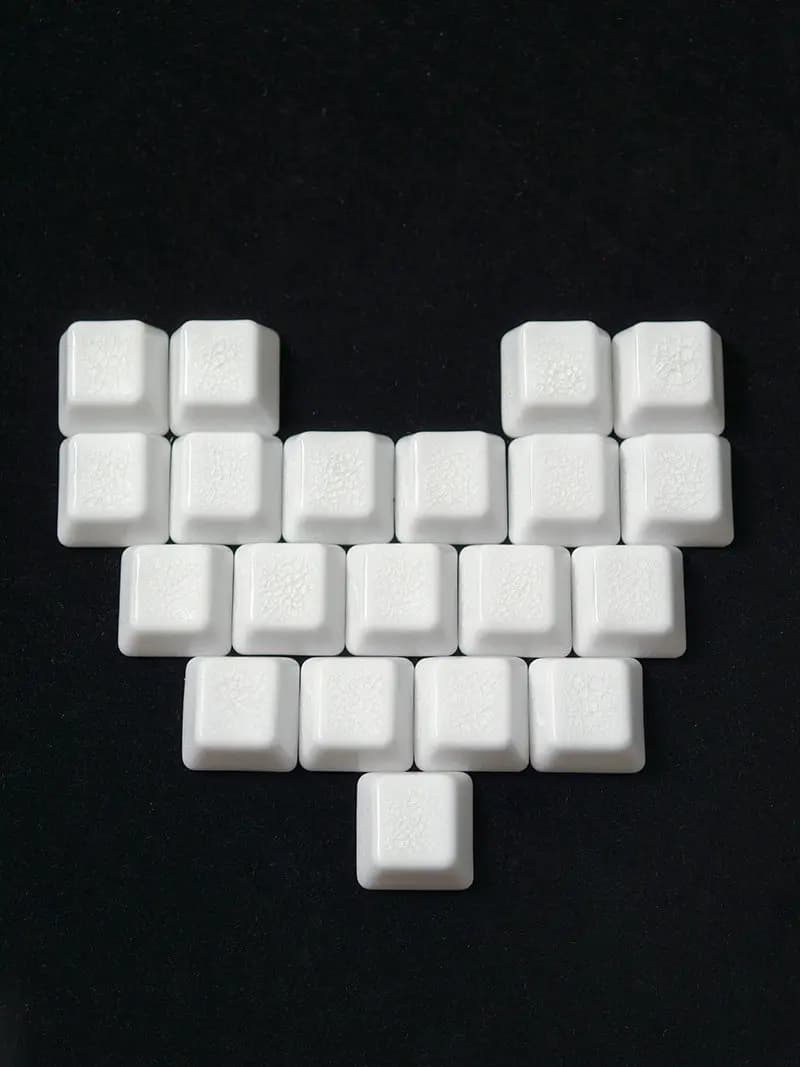 Ensemble de touches de clavier en céramique Love Crack, profil Cherry, pour clavier mécanique, son d