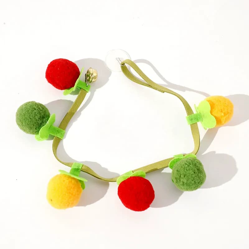 Jouet interactif pour chat en forme de tomate avec clochette, pour chatons, pour l'auto-entretenue, 