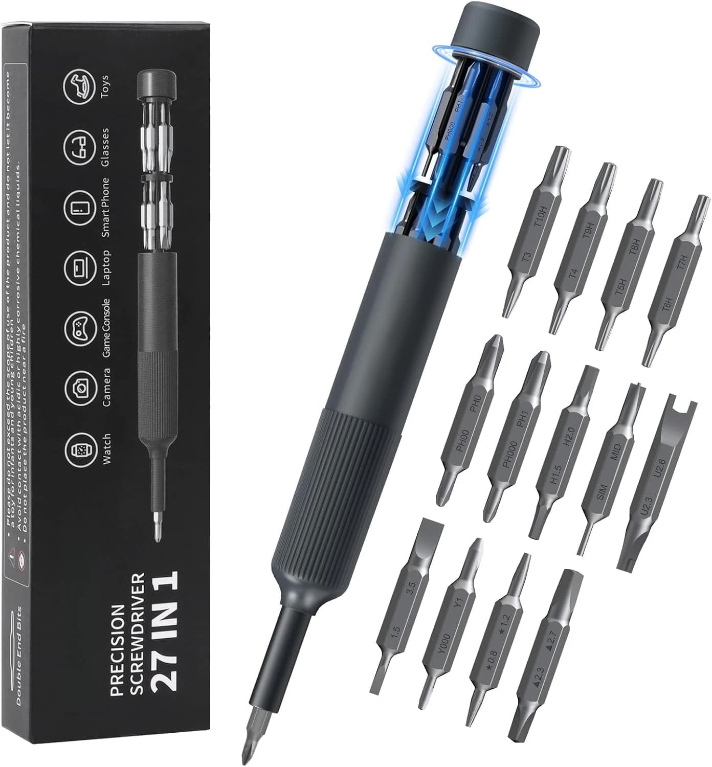 Jeu de tournevis de précision 27 en 1, embouts magnétiques, Style stylo, Kit d'outils de réparation 