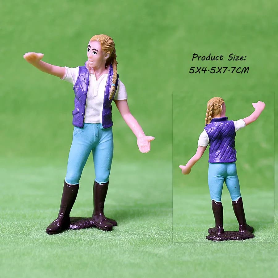 Figurine réaliste peinte à la main fermier Ranger berger élevage ouvrier cavalier ferme personnage m