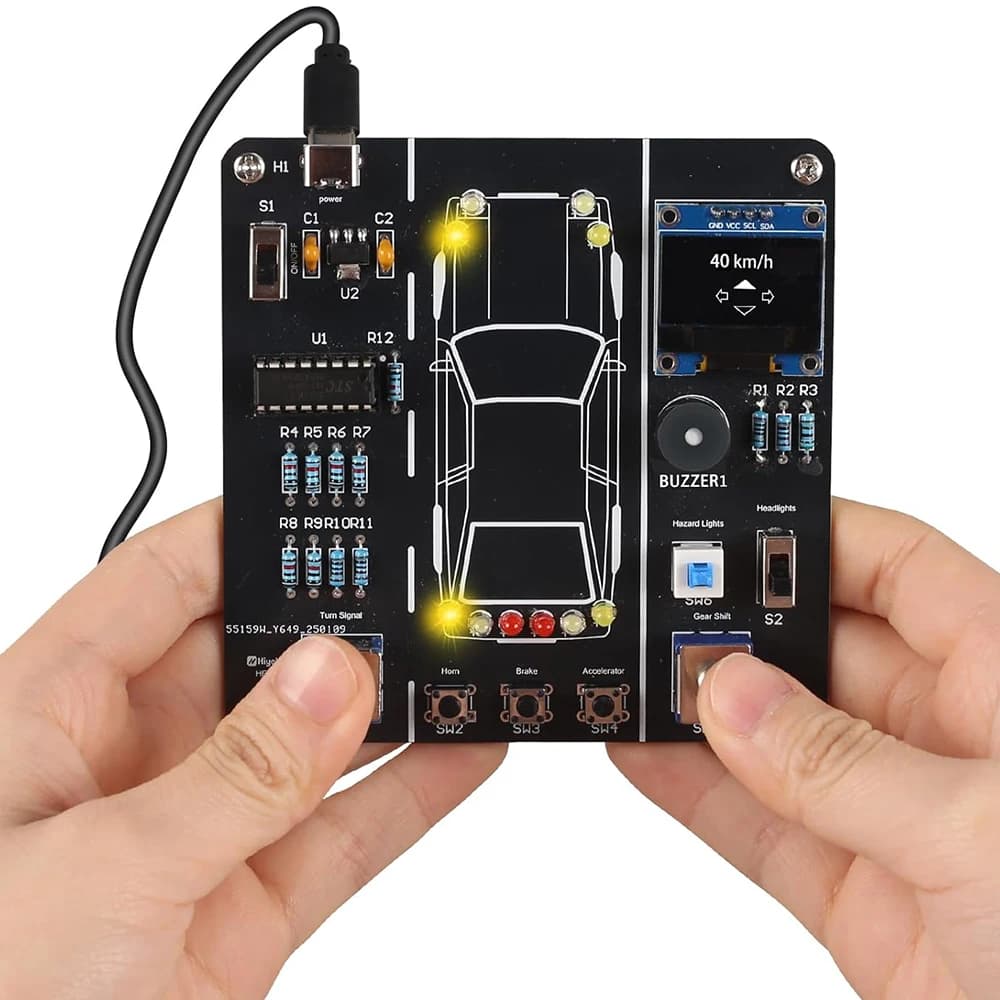 Kit de simulateur de conducteur de voiture, projet électronique à monter soi-même, pratique de souda