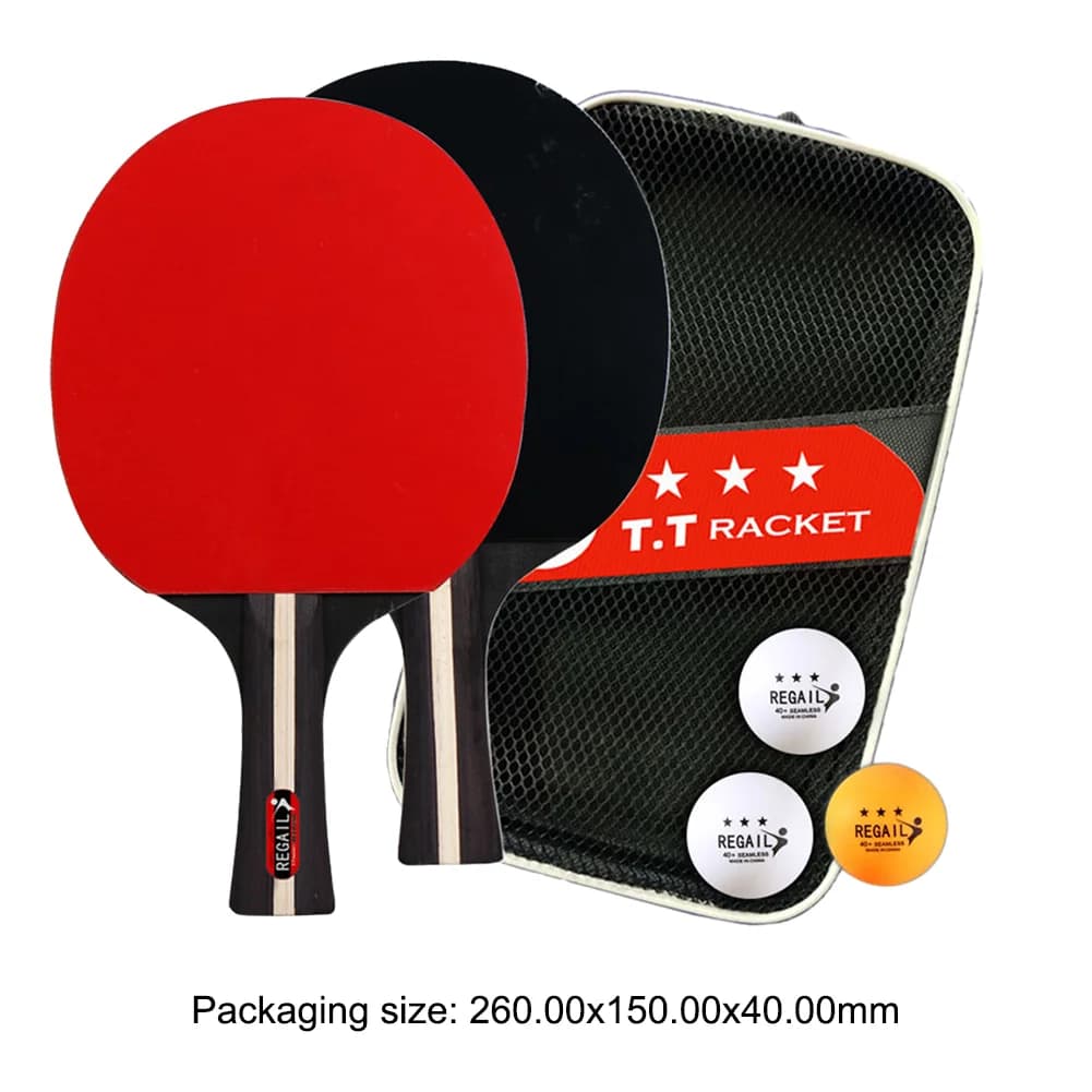 Raquette de Tennis de Table 2 raquettes et 3 balles, ensemble professionnel de Ping-Pong pour 2 joue