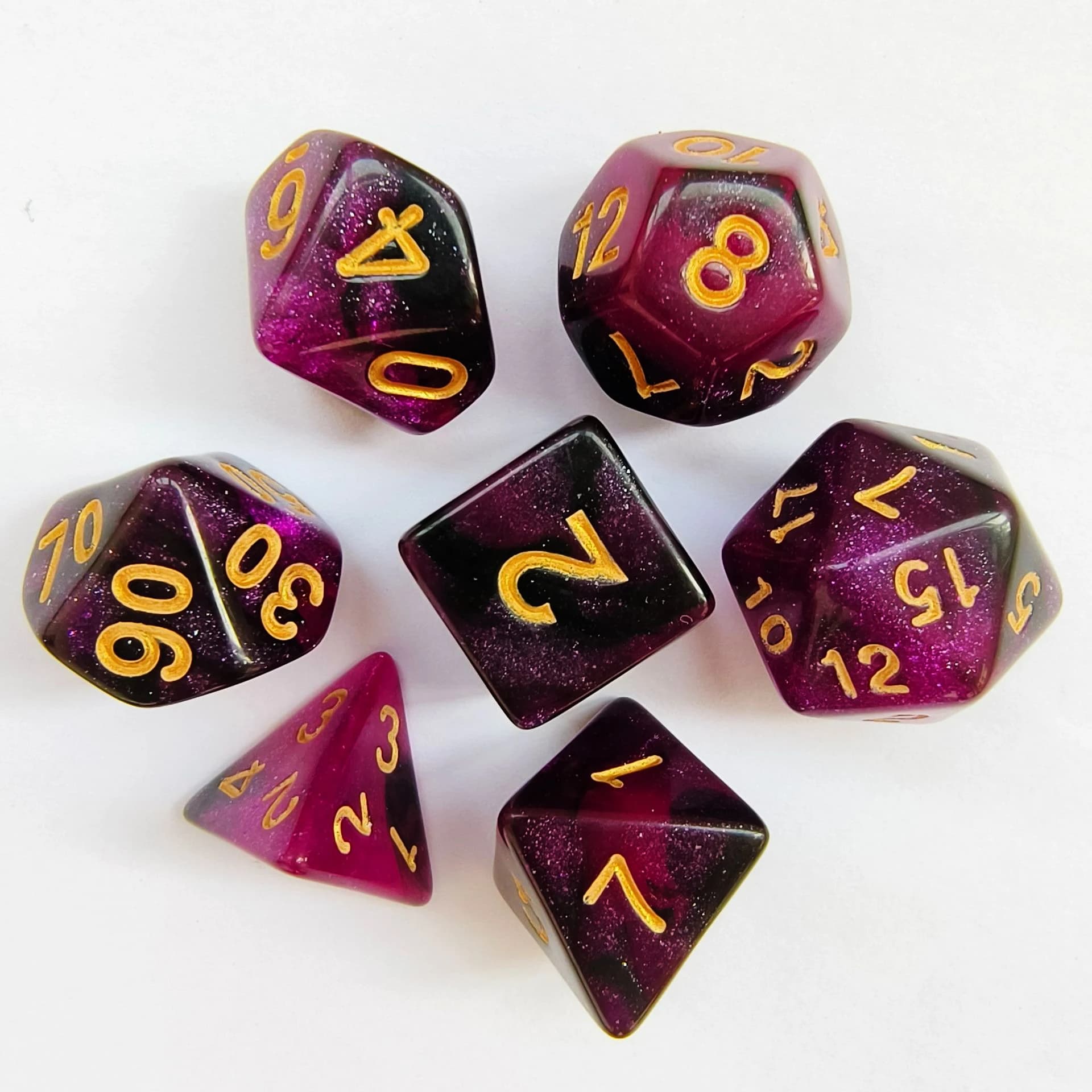 Dés en polyèdre pailmétrage pour jeu de rôle Raf, jeu de dés Dgrimb, D4, D6, D8, D10 %, D12, D20, fu