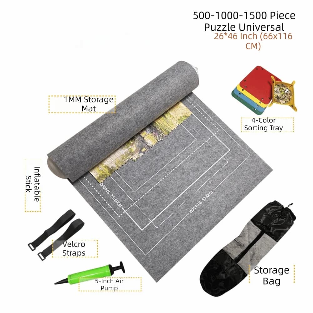 Ensemble de tapis de rangement pour Puzzle enroulable, 1500/2000/3000 pièces, coussin économiseur de