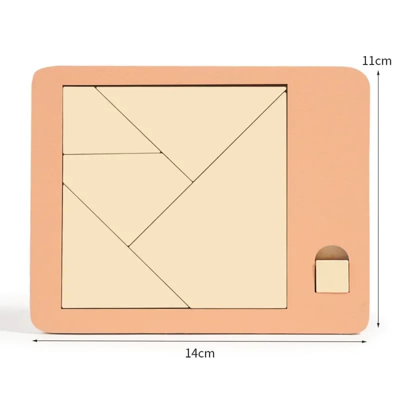 Jeu de Puzzle de société Tangram en bois, Puzzle en forme Montessori, jeux de tri, jouet à motif édu
