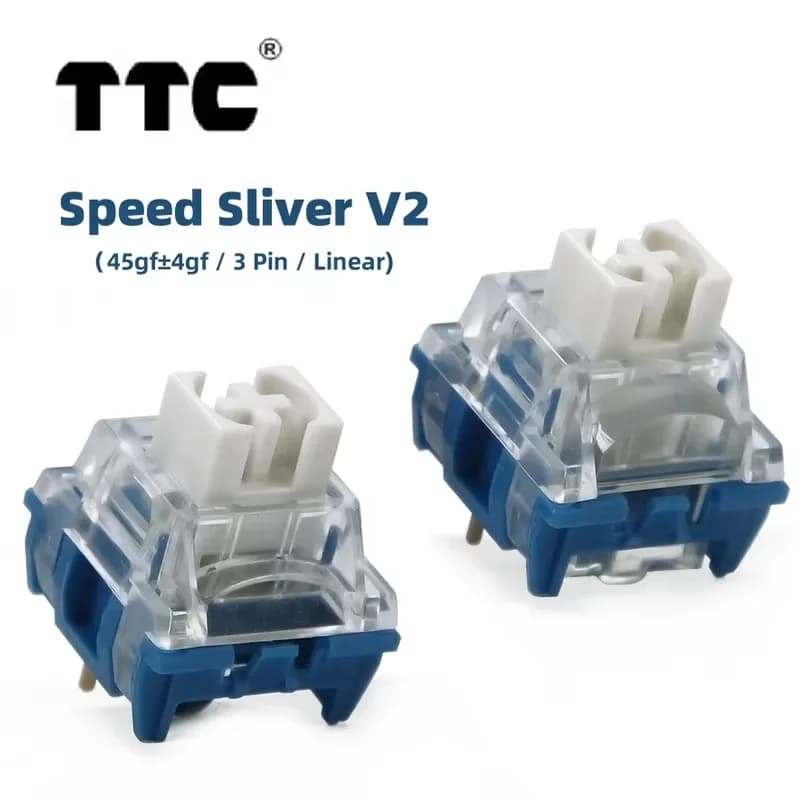 TTC Speed Silver V2 bricolage personnalisé Gamer clavier mécanique interrupteur linéaire 45gf 3Pin R
