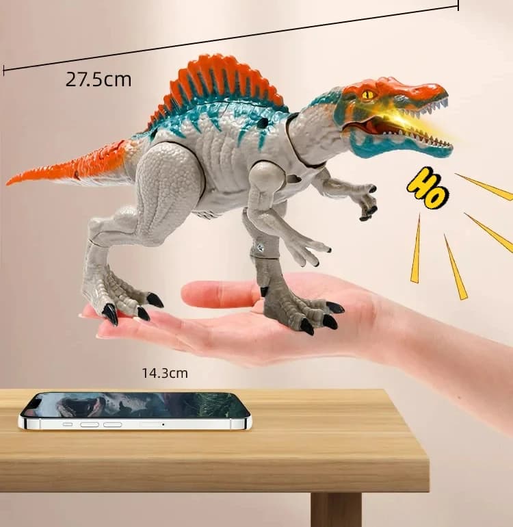 Tyrannosaure Rex Velociraptor simulé dinosaure jouets Spinosaurus avec son et lumière, jouet rugissa