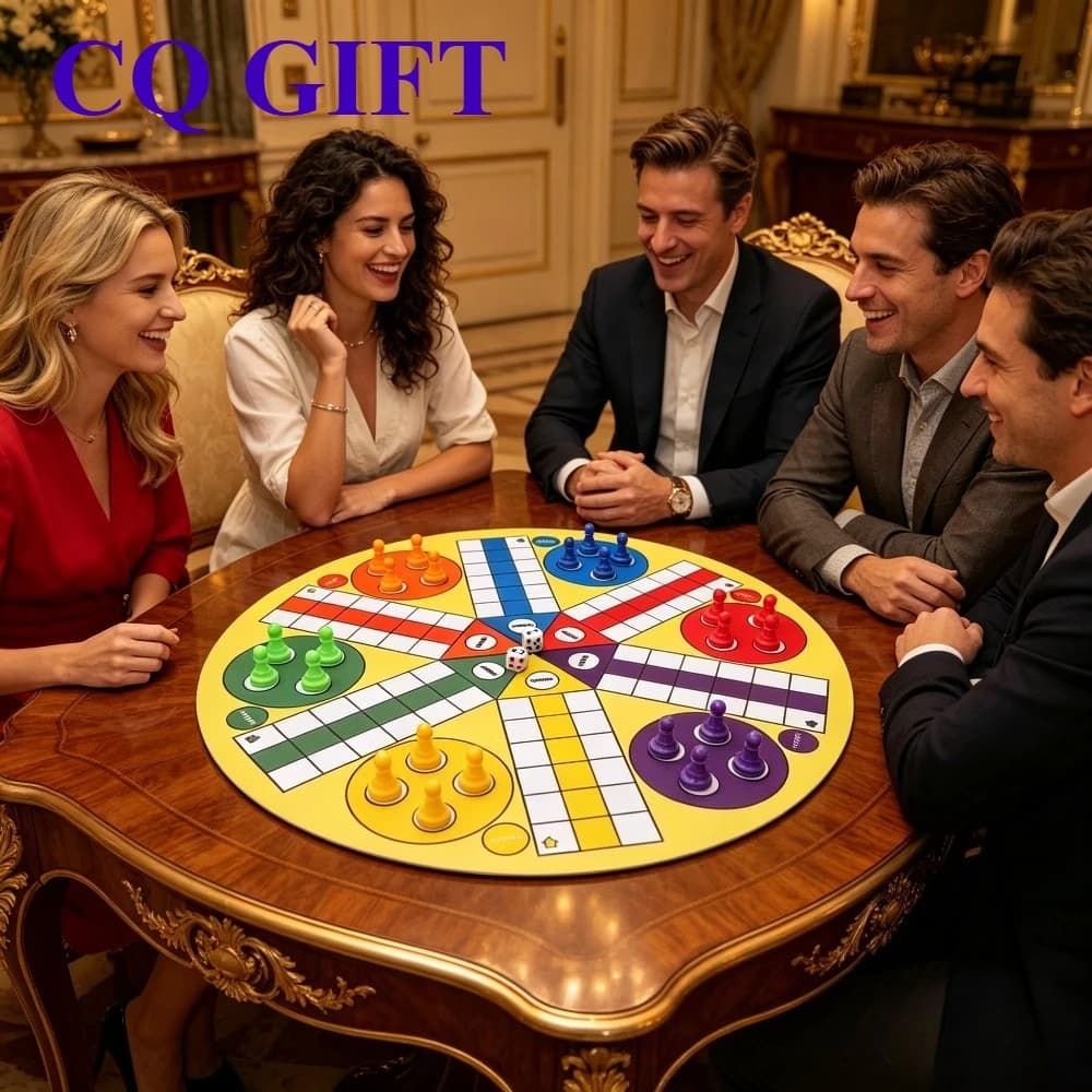 Jeu de société LUDO, comprend 1 plateau, 24 pièces d'échecs en 6 couleurs et 2 tapis de souris à dés