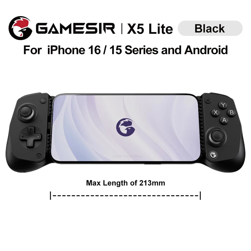 Manette de jeu mobile GameSir X5 Lite pour iPhone 16 15 Series, iPad Mini, tablette Android Y700, co