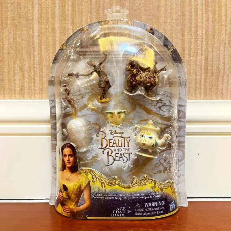 Figurines d'action authentiques Hasbro Disney La Belle et la Bête, château, amis, anime, jouets à co