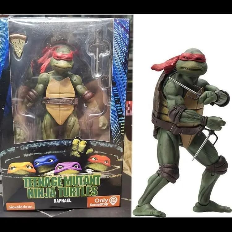 Neca 4 pièces Teenage Mutant Ninja Turtles figurine Tmnt édition films mobiles modèle tortue Ninja A